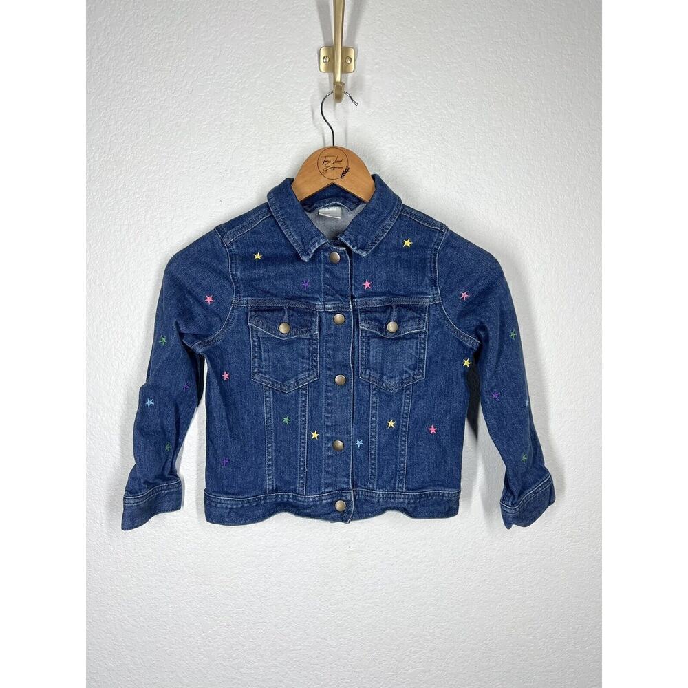 Hanna Andersson Star Embroidered Denim Jean Jacket Girls 6-7